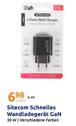 Action Sitecom Schnelles Wandladegerät GaN Angebot