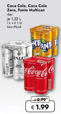 Travel FREE Coca Cola, Coca Cola Zero, Fanta Multican Angebot