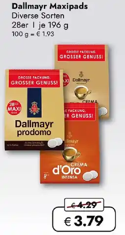 Travel FREE Dallmayr Maxipads Angebot