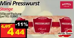 Wurstico Mini presswurst stange Angebot