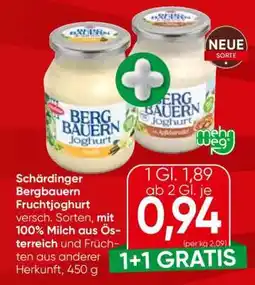 Spar Schärdinger Bergbauern Fruchtjoghurt Angebot