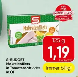 Spar S-BUDGET Makrelenfilets Angebot