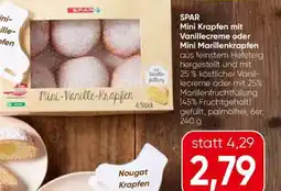Spar SPAR Mini Krapfen mit Vanillecreme oder Mini Marillenkrapfen Angebot