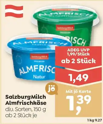 ADEG Salzburg Milch Almfrischkäse Angebot