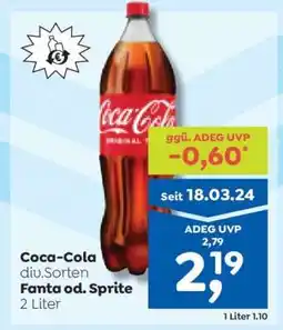 ADEG Coca-Cola div. Sorten Fanta od. Sprite Angebot