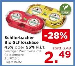 Unimarkt Schlierbacher Bio Schlosskäse 45% oder 55% F.i.T Angebot