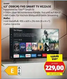 Hofer 43 (108CM) FHD SMART TV HE2245E Angebot