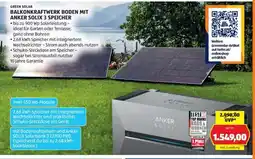 Hofer BALKONKRAFTWERK BODEN MIT ANKER SOLIX 3 SPEICHER Angebot