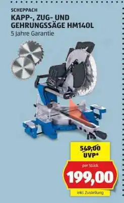 Hofer SCHEPPACH KAPP-, ZUG- UND GEHRUNGSSÄGE HM140L Angebot