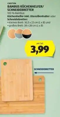 Hofer BAMBUS KÜCHENHELFER/SCHNEIDEBRETTER Angebot