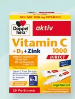 dm Doppelherz Vitamin C + Zink 1000 Direct Portionssticks Angebot