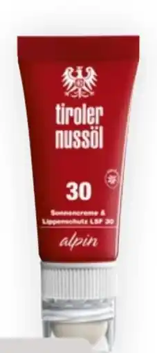 Bipa Tiroler Nussöl Alpin Lippenschutz LSF 30 Angebot