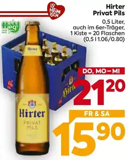 Billa Hirter Privat Pils Angebot