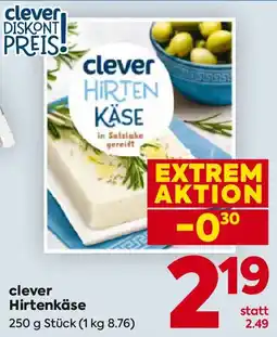 Billa clever Hirtenkäsclever Angebot