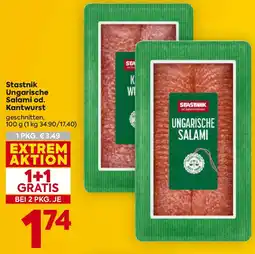 Billa Stastnik Ungarische Salami od. Kantwurst Angebot
