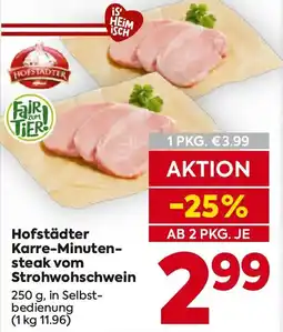 Billa Hofstädter Karre-Minuten- steak vom Strohwohschwein Angebot