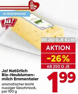 Billa Heublumen- milch Emmentaler Angebot