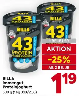 Billa BILLA immer gut Proteinjoghurt Angebot