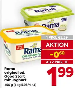 Billa Rama original od. Good Start mit Joghurt Angebot
