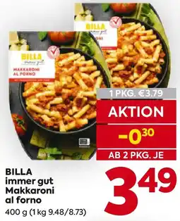 Billa BILLA immer gut Makkaroni al forno Angebot