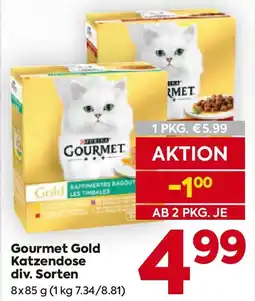 Billa Gourmet Gold Katzendose Angebot