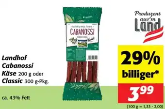 Nah&Frisch Landhof Cabanossi Käse Angebot