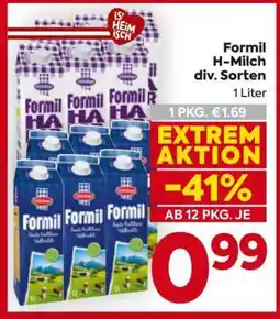 Billa Formil H-Milch div. Sorten Angebot