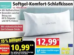 Norma Softgel Komfort Schlafkissen Angebot