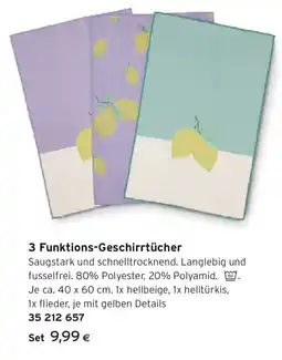 Tchibo Eduscho 3 Funktions-Geschirrtücher Angebot