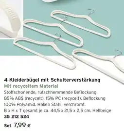 Tchibo Eduscho 4 Kleiderbügel mit Schulterverstärkung Angebot