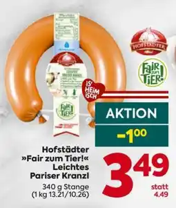 Billa Hofstädter Fair zum Tier! Leichtes Pariser Kranzl Angebot