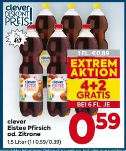 Billa clever Eistee Pfirsich od. Zitrone Angebot