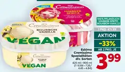 Billa Eskimo Cremissimo Spezialitäten div. Sorten Angebot
