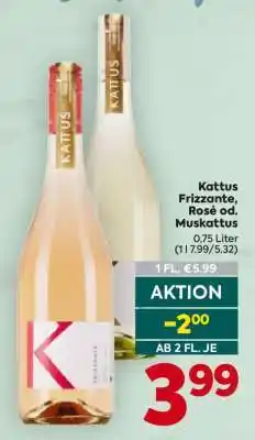 Billa Kattus Frizzante, Rosé od. Muskattus Angebot