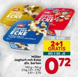 Billa Müller Joghurt mit Ecke div. Sorten Angebot