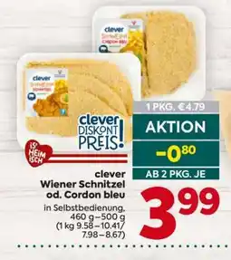 Billa clever Wiener Schnitzel od. Cordon bleu Angebot