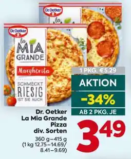 Billa Dr. Oetker La Mia Grande Pizza div. Sorten Angebot