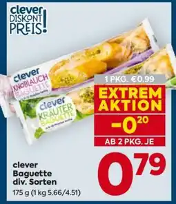 Billa clever Baguette div. Sorten Angebot
