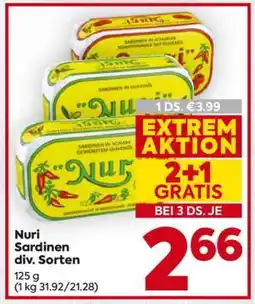 Billa Nuri Sardinen div. Sorten Angebot
