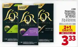 Billa L'OR Nespresso-kompatible Alukapseln div. Sorten Angebot