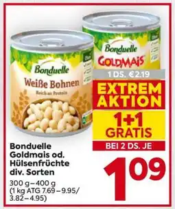 Billa Bonduelle Goldmais od. Hülsenfrüchte div. Sorten Angebot