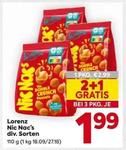 Billa Lorenz Nic Nac's div. Sorten Angebot
