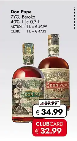 Travel FREE Don Papa 7YO, Baroko Angebot