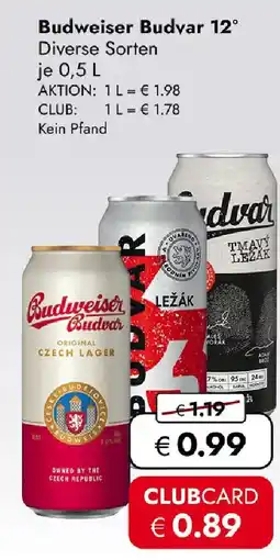Travel FREE Budweiser Budvar 12° Angebot