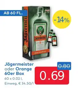 T&G Jägermeister oder Orange 60er Box Angebot
