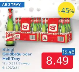 T&G Stieg Goldbräu oder Hell Tray Angebot