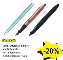 Pagro Diskont Kugelschreiber, Füllhalter und Tintenroller Angebot