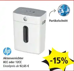 Pagro Diskont hp Aktenvernichter 8CC oder 12CC Angebot