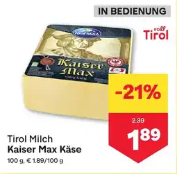MPreis Tirol Milch Kaiser Max Angebot