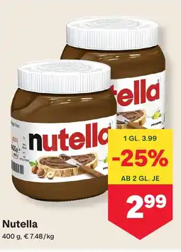 MPreis nutella Angebot